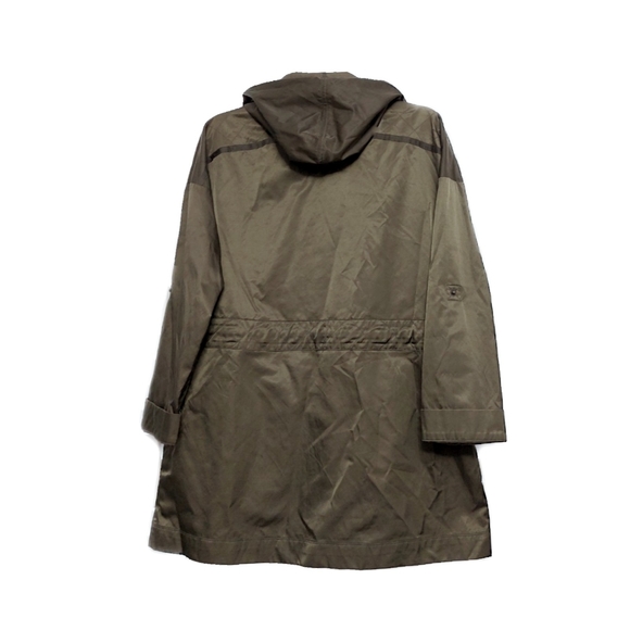 New! Dana Buchman Army Green Hooded Full Zip Utility Outdoor Jacket - Picture 4 of 9